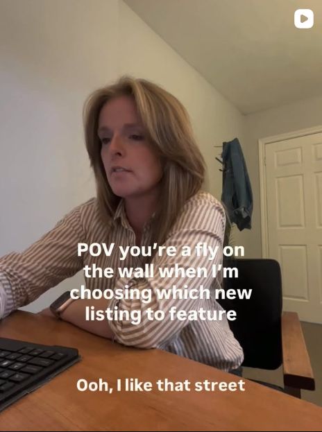 Sarah Fothergill choosing which new listing to feature